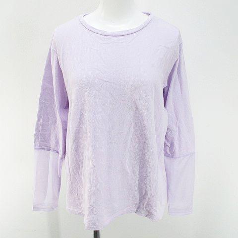 アフタヌーンティー Afternoon Tea 長袖 Tシャツ カットソー ロンT M-L 紫系 パ...