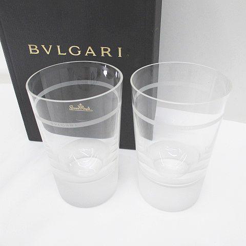 ブルガリ BVLGARI ローゼンタール Rosenthal コラボ ペアグラス 2客セット クリア...