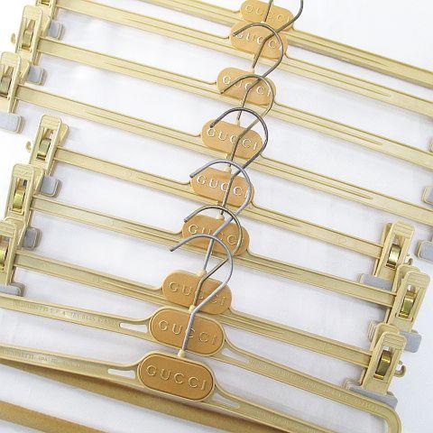 グッチ GUCCI グッチ GUCCI パンツハンガー スカートハンガー ボトム用 9本セット ベー...