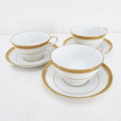 ノリタケ Noritake ゴールドリッヂ カップ&amp;ソーサー 3客セット ホワイト 白 ブランド食器...