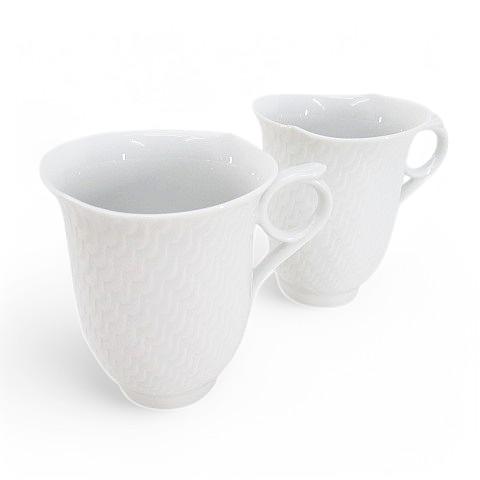 マイセン MEISSEN 波の戯れ ホワイト ペア コーヒーカップ ブランド食器 その他