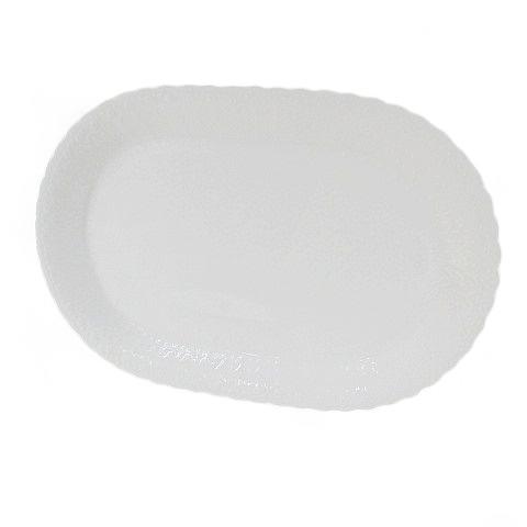 ナルミ NARUMI ボーンチャイナ シルキーホワイト オーバルプレート 大皿 白系 ホワイト ブラ...