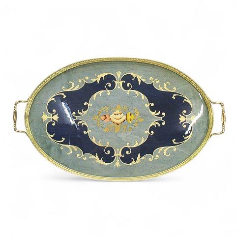 イタリア製 トレー お盆 象嵌細工 緑 グリーン系 その他