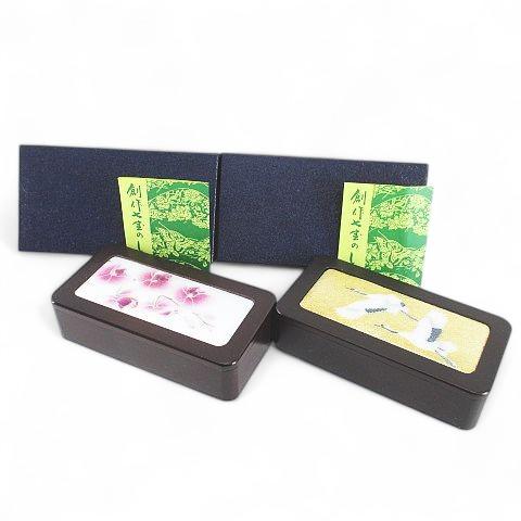 2点セット 安藤七宝店 印章ケース 印鑑ケース 印鑑入れ 七宝焼 胡蝶蘭 鶴 その他