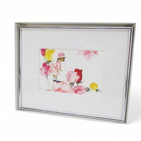 いわさきちひろ 花と少女 絵画 インテリア 壁掛け  その他