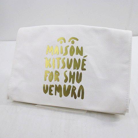 メゾンキツネ MAISON KITSUNE ×シュウウエムラ shu uemura クラッチバッグ ...