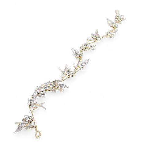 ヘッドドレス 髪飾り ウェディング ウエディング 結婚式 洋装 花 フラワー シルバー系 ヘアアクセ...