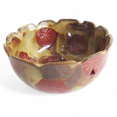 美濃焼 口金天目菊 菓子鉢 大鉢 盛鉢 和食器 土物 その他