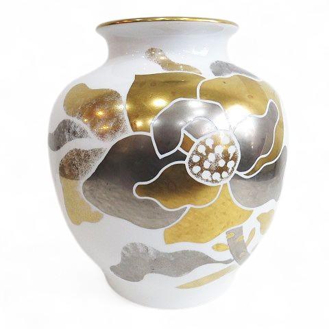 OKURA 大倉陶園 金彩 花文 29cm 花瓶 木蓮  飾り壺 大型花瓶 花生 その他