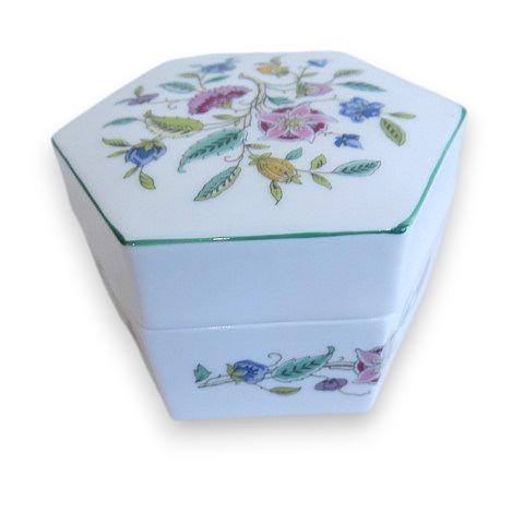 MINTON ミントン ハドンホールグリーン ヘキサゴン 小物入れ シュガー入れ ROUND BOX...