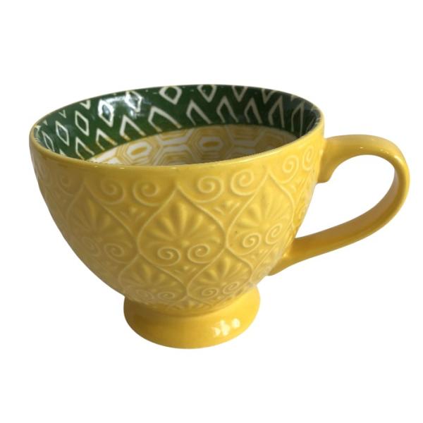 コストコ 北欧風カラフルスープカップ イエロー