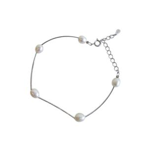 シルバー パール ブレスレット 925 SILVER925 3.4g レディース
