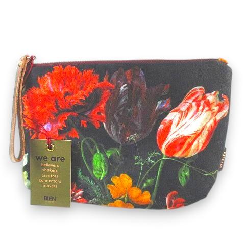 未使用品 bien moves ポーチ チューリップ プリント マルチカラー レディース