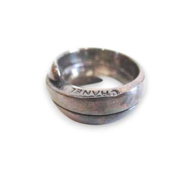 シャネル CHANEL シルバー 925 ヴィンテージ リング 指輪 3連調 10号 アクセサリー ...