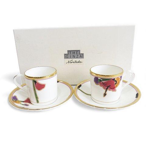 THE GINZA ザ ギンザ NORITAKE デミタスカップ＆ソーサー セット 2客セット BO...