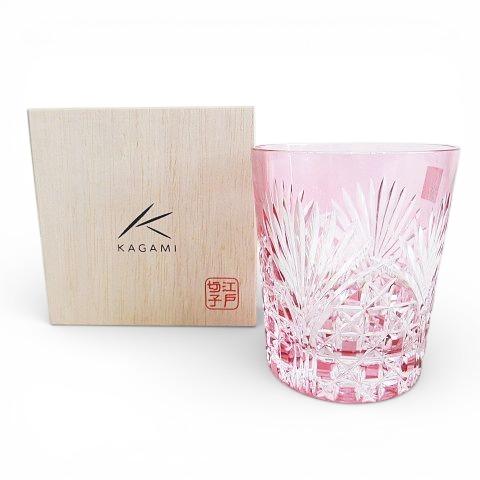 カガミクリスタル KAGAMI 江戸切子 ロックグラス 焼酎グラス 240ml 赤 その他