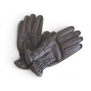 ボッテガヴェネタ BOTTEGA VENETA グローブ 手袋 85 レザー カシミヤ ダークブラウ...