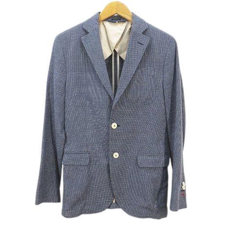 Massimo Dutti マッシモドゥッティ 長袖 テーラードジャケット 46 紺系 ネイビー 胸...