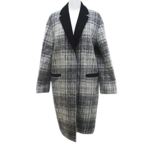 アメリカンラグシー AMERICAN RAG CIE チェック柄 チェスターコート ロング丈 F 灰...