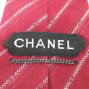 シャネル CHANEL ストライプ柄 シルク ...の詳細画像5