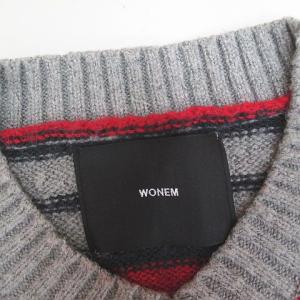 ウォンエム WONEM ボーダー柄 長袖 ニッ...の詳細画像2