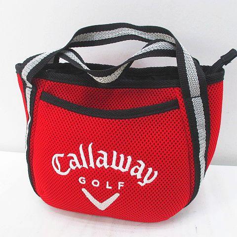 未使用品 キャロウェイ CALLAWAY トートバッグ ロゴ メッシュ レッド 赤  レディース