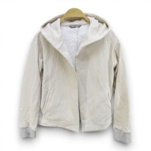 ブランベール blancvert 長袖 パーカー 前開き ジャケット 36 白系 オフホワイト 日本製 無地 レディース