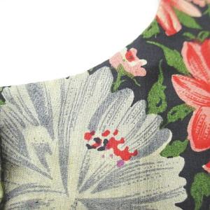 レトロ ヴィンテージ 花柄 フラワー 長袖 膝...の詳細画像3