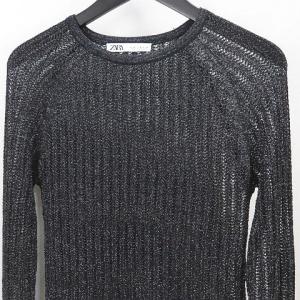 ザラ ZARA 長袖 ニット セーター M 黒...の詳細画像2