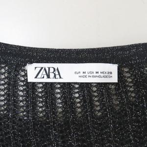 ザラ ZARA 長袖 ニット セーター M 黒...の詳細画像3