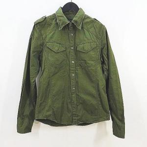 GOSTER DE FUGA ゴスタールジフーガ 長袖 シャツ 46 カーキ系 無地 ラウンドヘム メンズ