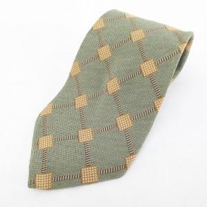 ジョルジオアルマーニ GIORGIO ARMANI アーガイル柄 チェック柄 シルク 絹 ネクタイ レギュラータイ 緑系 グリーン イタリア製 メンズ
