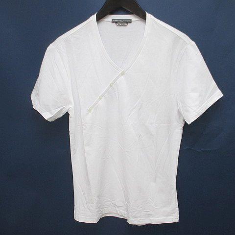 GREY DANIELE ALESSANDRINI 半袖 Tシャツ カットソー Vネック 46 白系...