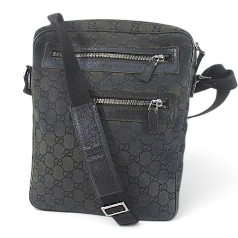 グッチ GUCCI 002122 ショルダーバッグ クロスボディ 斜めがけ GGキャンバス ブラック...