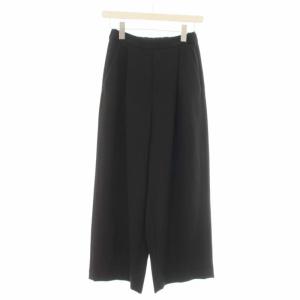 エンフォルド ENFOLD ダブルクロスゴムクロップドTR タックパンツ 36