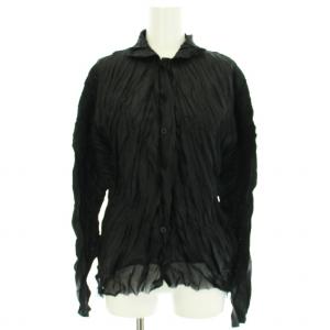 プリーツプリーズPLEATS PLEASE カッティング２枚襟半袖シャツ