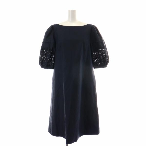 フォクシー FOXEY パフスリーブドレス Puff Sleeve Dress ワンピース ひざ丈 ...