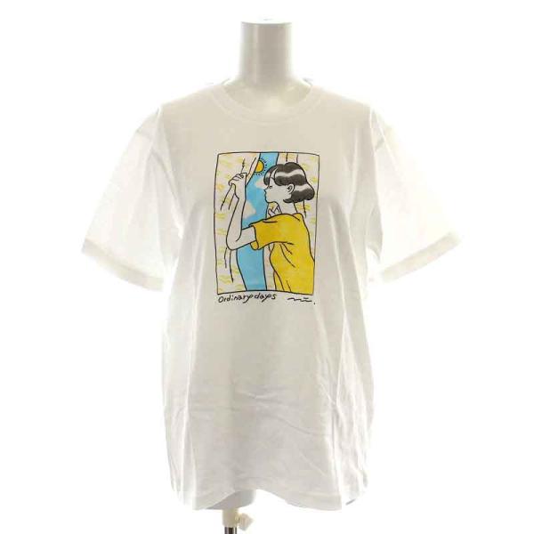 ビームス BEAMS たなかみさき チャリティーTシャツ カットソー 半袖 クルーネック プリント ...