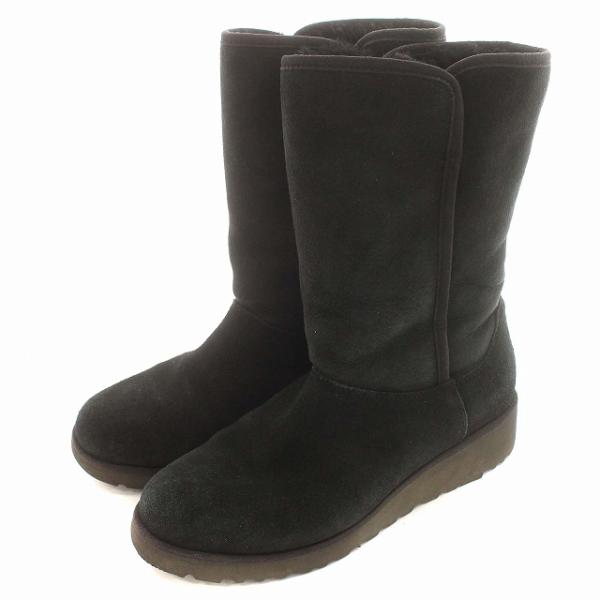 アグ UGG ムートンブーツ 1013428 AMIE アミ US7 24cm 黒 ブラック /☆G...