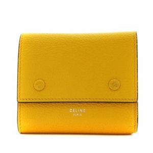 セリーヌ CELINE SMALL FOLDED MULTIFUNCTION 財布 三つ折り 小銭入れ レザー 黄 イエロー /AN5 ■OH レディース｜vectorpremium