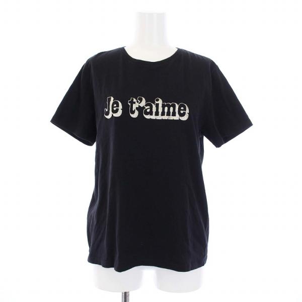 セリーヌ CELINE 20SS Je t&apos;aime Tシャツ カットソー 半袖 ロゴ L 黒 ブラ...