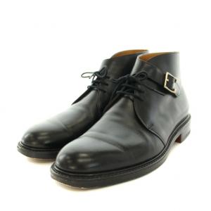 ジョンロブ JOHN LOBB コーム COMBE チャッカブーツ ショートブーツ 0015ラスト レザー レースアップ ベルト 6.5E 25.0cm 黒 メンズ｜vectorpremium