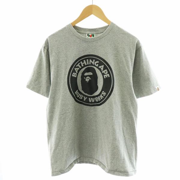 アベイシングエイプ A BATHING APE Tシャツ カットソー 半袖 ロゴプリント コットン ...