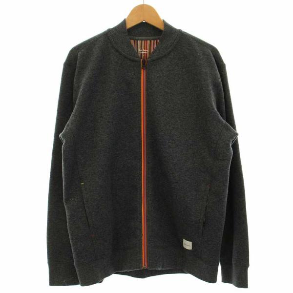 ポールスミス PAUL SMITH ブルゾン ジャケット ジップアップ 裏起毛 L グレー /KQ ...