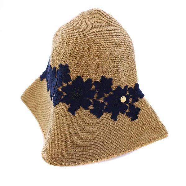 未使用品 アシーナ ニューヨーク Athena New York タグ付き フラワーレース 麦わら帽...