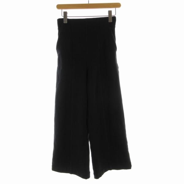 シウム SIWEM タックパンツ ワイド スウェット S 紺 ネイビー /RO レディース