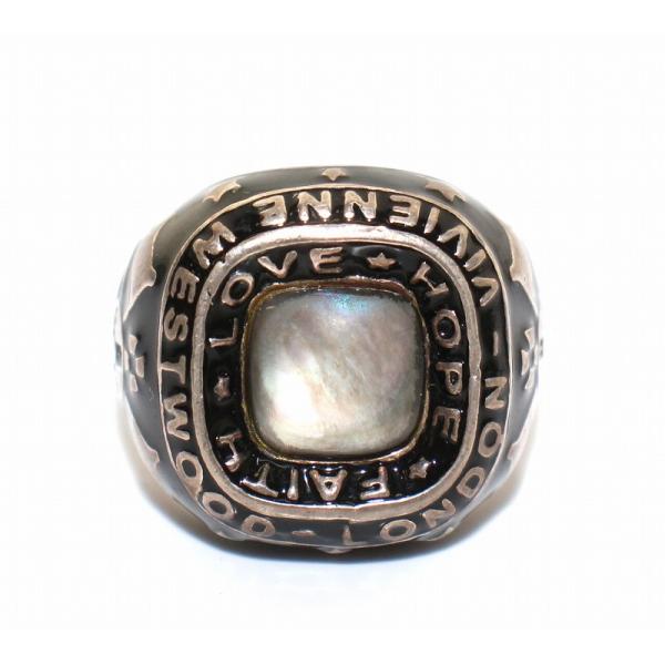 ヴィヴィアンウエストウッド Vivienne Westwood カレッジリング ワイド オーブ 指輪...