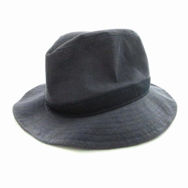 カシラ CA4LA ハット 中折れ帽 リネン 帽子 紺 ネイビー /MM メンズ