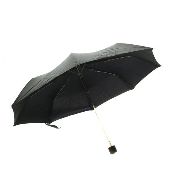 プラダ PRADA 雨傘 折り畳み傘 ロゴモチーフ ナイロン 収納袋付き 黒 ブラック /YT ■O...