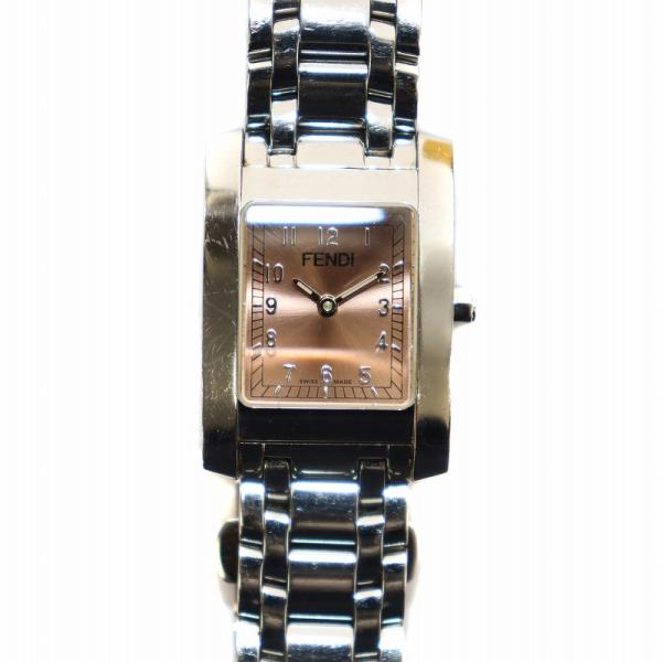 フェンディ FENDI クラシコ 腕時計 アナログ 2針 クォーツ ピンク シルバー色 7000L ...